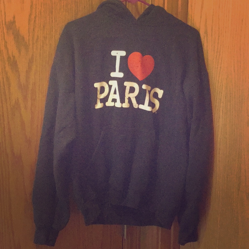 Black I love Paris sweatshirt